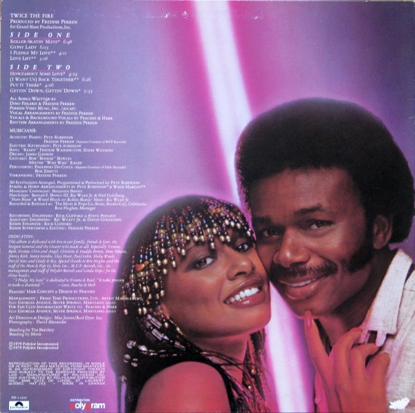 Peaches & Herb - Twice The Fire (LP, Album) (Mint (M)) - Image 2