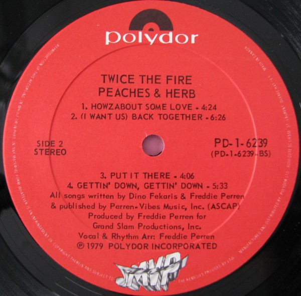 Peaches & Herb - Twice The Fire (LP, Album) (Mint (M)) - Image 4