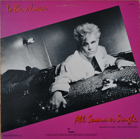 Billy Idol - To Be A Lover (12") (Mint (M)) - Image 2