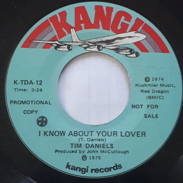 Tim Daniels (2) - I Know About Your Lover (7", Promo) (Very Good Plus (VG+)) - Image 2