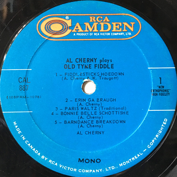 Al Cherny - Plays Old Tyme Fiddle (LP, Album, Mono) (Mint (M)) - Image 3