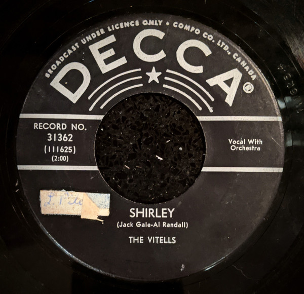 The Vitells - The Dip / Shirley (7") (Very Good Plus (VG+)) - Image 2