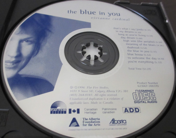 Vivianne Cardinal (2) - The Blue In You (CD, Album) (Near Mint (NM or M-)) - Image 2