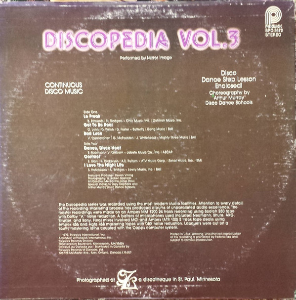 Mirror Image (4) - Discopedia Vol.3 (LP, Album, P/Mixed) (Mint (M)) - Image 2