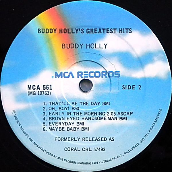 Buddy Holly - Buddy Holly's Greatest Hits (LP, Comp, RE) (Mint (M)) - Image 4