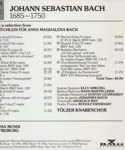 Alternative view of Johann Sebastian Bach – Elly Ameling • Gustav Leonhardt • Hans-Martin Linde - Aus Dem Notenbüchlein Für Anna Magdalena Bach (CD, Album, RE) (Near Mint (NM or M-))