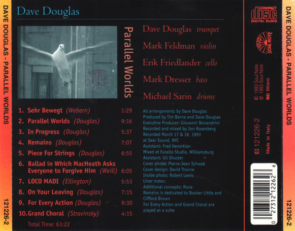 Dave Douglas - Parallel Worlds (CD, Album) (Near Mint (NM or M-)) - Image 2