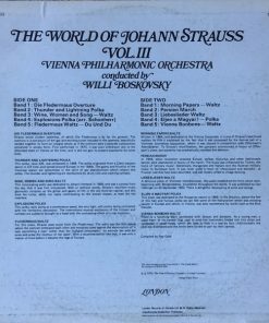 Alternative view of Johann Strauss Jr., Willi Boskovsky, Wiener Philharmoniker - The World Of Johann Strauss Vol. III (LP) (Mint (M))