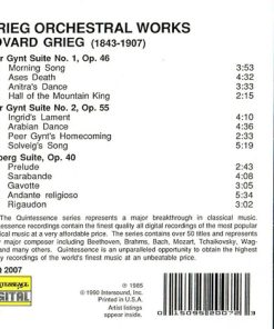 Alternative view of Edvard Grieg - Peer Gynt Suites 1 & 2 / Holberg Suite (CD) (Near Mint (NM or M-))