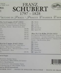 Alternative view of Franz Schubert, Virtuosi Di Praga • Prague Chamber Choir • Romano Gandolfi • Ulrich Backofen • Jack Martin Händler - Mass No. 2 In G, D167 - Mass No. 4, In C, D452 - Mass No. 3 In B Flat, D324  (CD) (Mint (M))