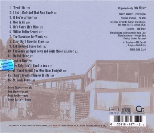 Helen Humes - 'Deed I Do (CD, Album) (Near Mint (NM or M-)) - Image 2