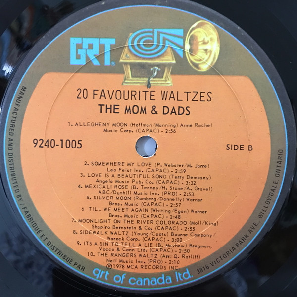 The Mom And Dads - 20 Favorite Waltzes (LP, Comp) (Mint (M)) - Image 4