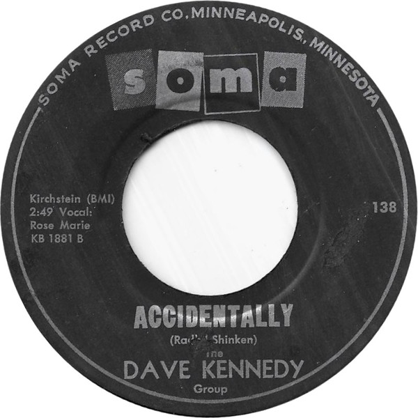 Dave Kennedy Group - Joanie / Accidentally (7", RE) (Very Good Plus (VG+)) - Image 2