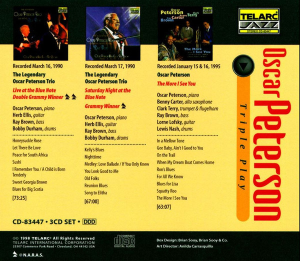Oscar Peterson - Triple Play (3xCD, Album, Comp) (Near Mint (NM or M-)) - Image 2
