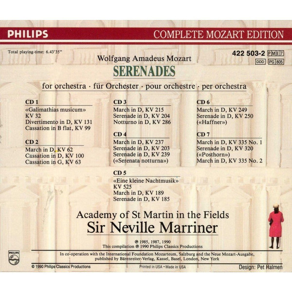 Wolfgang Amadeus Mozart - Serenades, For Orchestra (7xCD, Comp + Box, Sli) (Near Mint (NM or M-)) - Image 2