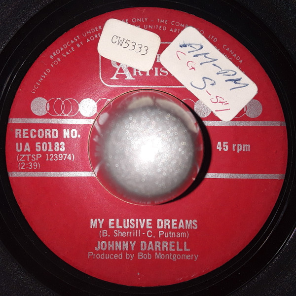 Johnny Darrell - My Elusive Dreams (7", Single) (Very Good Plus (VG+))