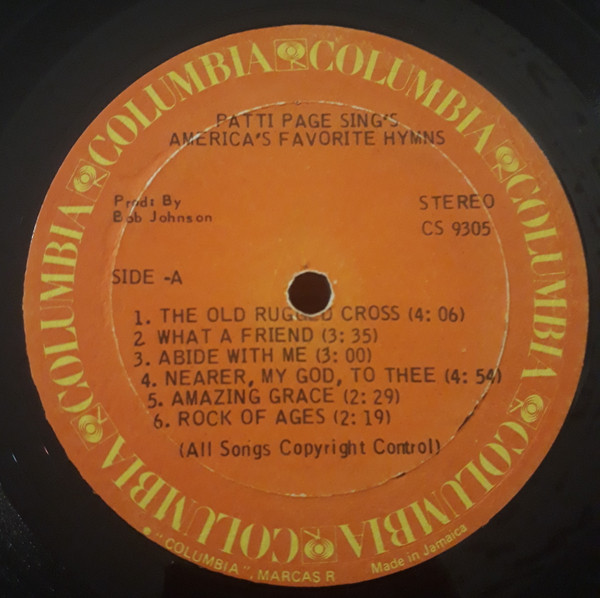 Patti Page - Patti Page Sings America's Favorite Hymns (LP, Album) (Mint (M)) - Image 2