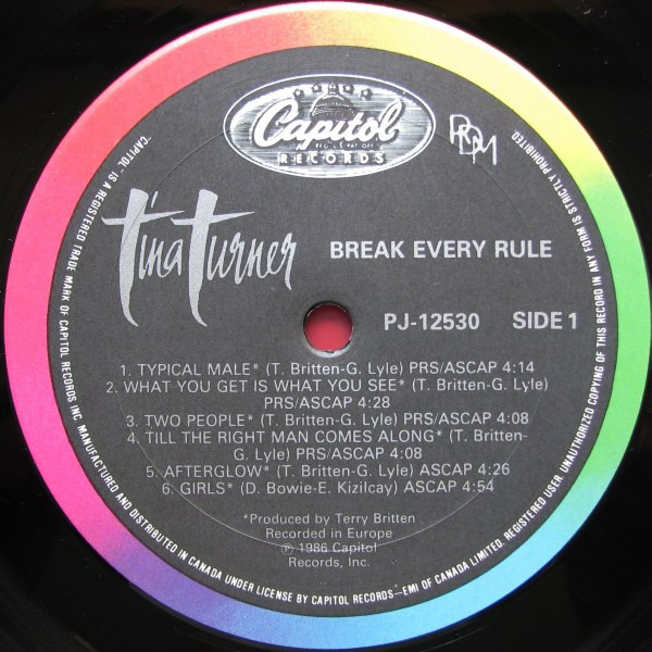 Tina Turner - Break Every Rule (LP, Album) (Mint (M)) - Image 3