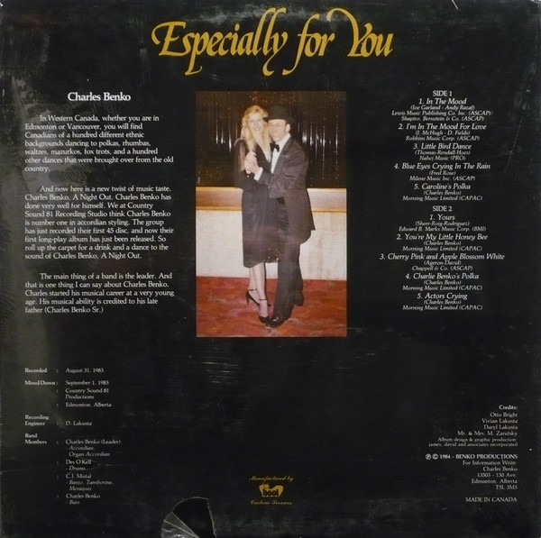 Charles Benko - The Sound Of Charles Benko - A Night Out (LP, Album) (Mint (M)) - Image 2
