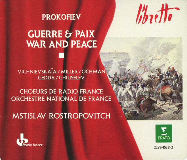 Sergei Prokofiev, Galina Vishnevskaya / Lajos Miller / Wiesław Ochman / Nicolai Gedda / Nicola Ghiuselev, Chœur de Radio France, Orchestre National De France, Mstislav Rostropovich - Guerre & Paix = War And Peace (4xCD, Album, RE, Sli) (Near Mint (NM or M-))