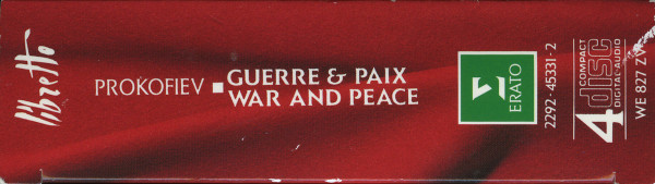 Sergei Prokofiev, Galina Vishnevskaya / Lajos Miller / Wiesław Ochman / Nicolai Gedda / Nicola Ghiuselev, Chœur de Radio France, Orchestre National De France, Mstislav Rostropovich - Guerre & Paix = War And Peace (4xCD, Album, RE, Sli) (Near Mint (NM or M-)) - Image 3