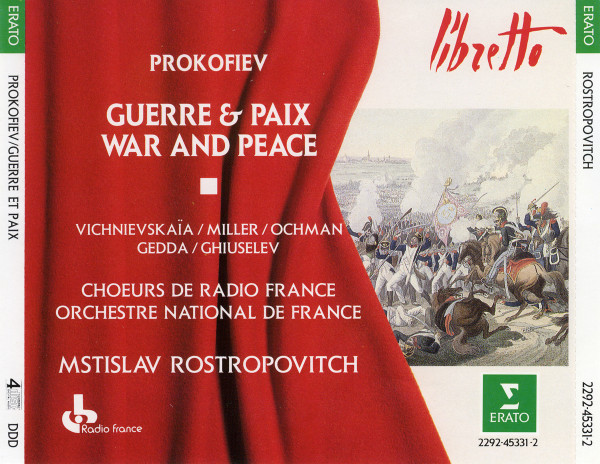Sergei Prokofiev, Galina Vishnevskaya / Lajos Miller / Wiesław Ochman / Nicolai Gedda / Nicola Ghiuselev, Chœur de Radio France, Orchestre National De France, Mstislav Rostropovich - Guerre & Paix = War And Peace (4xCD, Album, RE, Sli) (Near Mint (NM or M-)) - Image 5