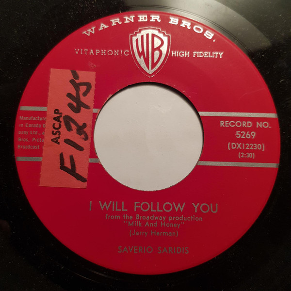 Saverio Saridis - Be Anything (But Be Mine) (7", Single) (Very Good Plus (VG+)) - Image 2