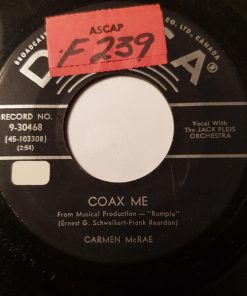 Carmen McRae - Coax Me / Rich Man, Poor Man  (7", Single) (Very Good Plus (VG+))