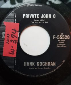Hank Cochran - Private John Q (7", Single) (Very Good (VG))