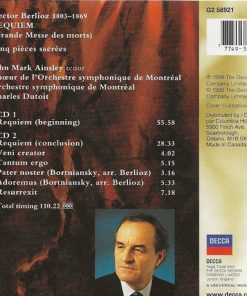Alternative view of Hector Berlioz, John Mark Ainsley, Chœur De L'Orchestre Symphonique De Montréal Et Orchestre Symphonique De Montréal, Charles Dutoit - Requiem / 5 Pièces Sacrées (2xCD, Album) (Near Mint (NM or M-))