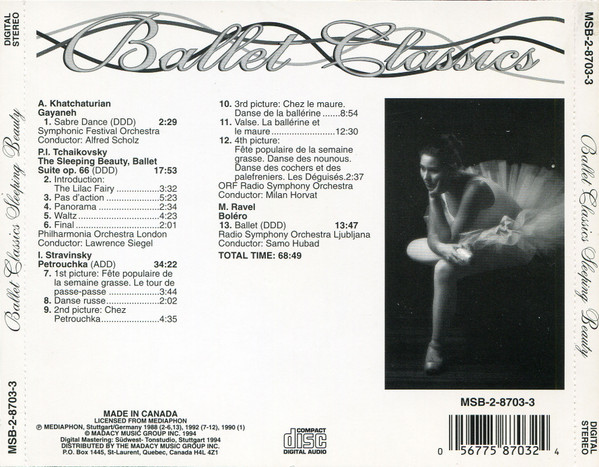 Various - Ballet Classics - Sleeping Beauty (CD, Comp) (Near Mint (NM or M-)) - Image 2