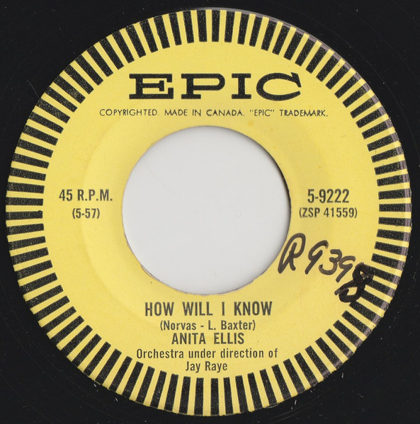 Anita Ellis - How Will I Know / Wait Till You See Him (7") (Very Good Plus (VG+)) - Image 2