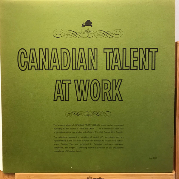 Various - Canadian Talent At Work (LP, Transcription) (Mint (M))