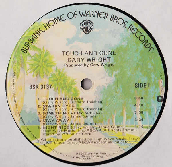 Gary Wright - Touch And Gone (LP, Album, Gat) (Mint (M)) - Image 5