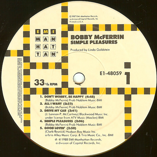 Bobby McFerrin - Simple Pleasures (LP, Album, Spe) (Mint (M)) - Image 3