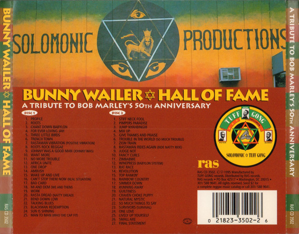Bunny Wailer - Hall Of Fame - A Tribute To Bob Marley's 50th Anniversary (2xCD, Album) (Near Mint (NM or M-)) - Image 3