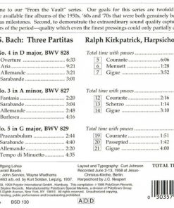 Alternative view of Johann Sebastian Bach - Ralph Kirkpatrick - Three Partitas (CD, Comp) (Near Mint (NM or M-))