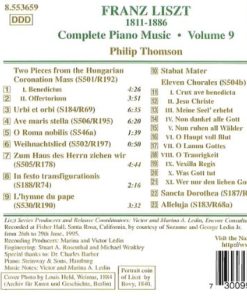 Alternative view of Franz Liszt, Philip Thomson - Sacred Music Transcriptions (CD) (Near Mint (NM or M-))
