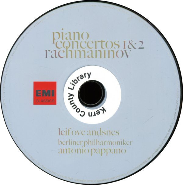 Sergei Vasilyevich Rachmaninoff - Leif Ove Andsnes, Berliner Philharmoniker, Antonio Pappano - Piano Concertos 1 & 2 (CD, Album) (Near Mint (NM or M-)) - Image 5