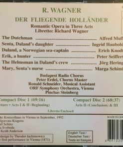Alternative view of Richard Wagner - Magyar Rádió És Televízió Énekkara / ORF Symphonieorchester / Pinchas Steinberg - Der Fliegende Holländer (2xCD) (Near Mint (NM or M-))