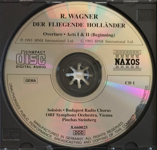 Richard Wagner - Magyar Rádió És Televízió Énekkara / ORF Symphonieorchester / Pinchas Steinberg - Der Fliegende Holländer (2xCD) (Near Mint (NM or M-)) - Image 4