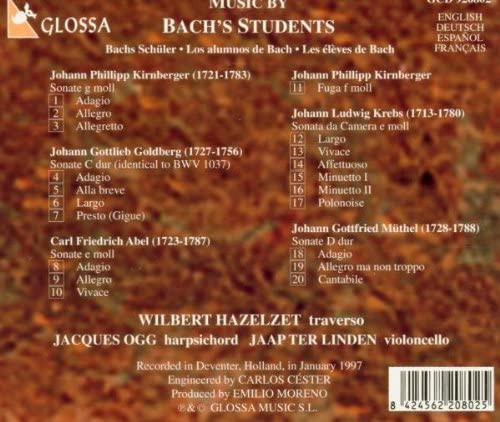 Wilbert Hazelzet, Jacques Ogg, Jaap ter Linden - Johann Gottlieb Goldberg, Johann Philipp Kirnberger, Carl Friedrich Abel, Johann Ludwig Krebs, Johann Gottfried Müthel - Music By Bach's Students (CD, Album) (Near Mint (NM or M-)) - Image 2