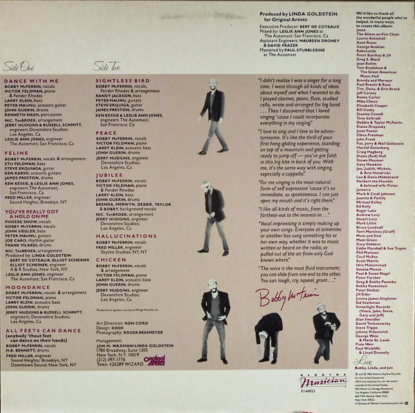 Bobby McFerrin - Bobby McFerrin (LP, Album) (Mint (M)) - Image 2