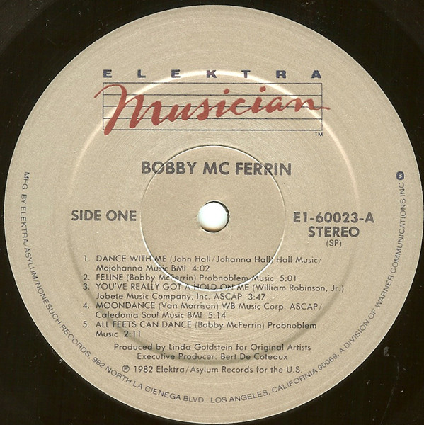 Bobby McFerrin - Bobby McFerrin (LP, Album) (Mint (M)) - Image 3