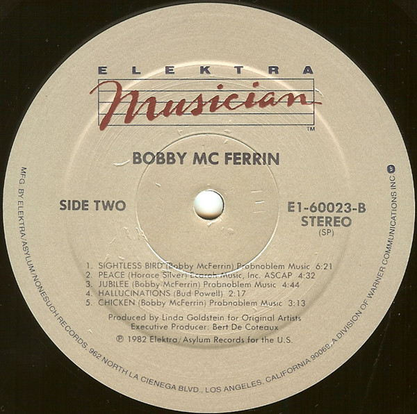Bobby McFerrin - Bobby McFerrin (LP, Album) (Mint (M)) - Image 4