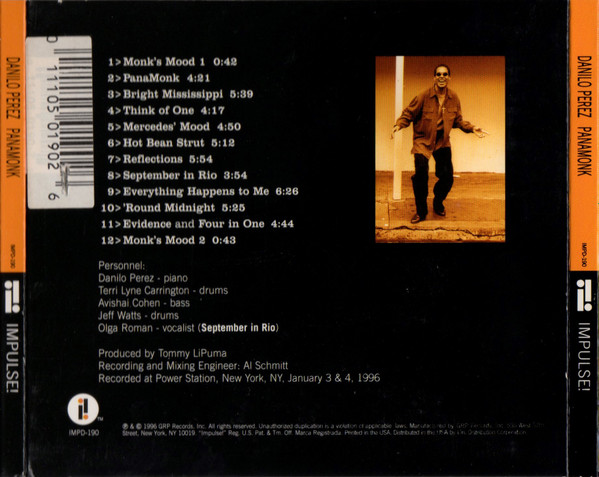 Danilo Perez - Panamonk (CD, Album) (Near Mint (NM or M-)) - Image 2