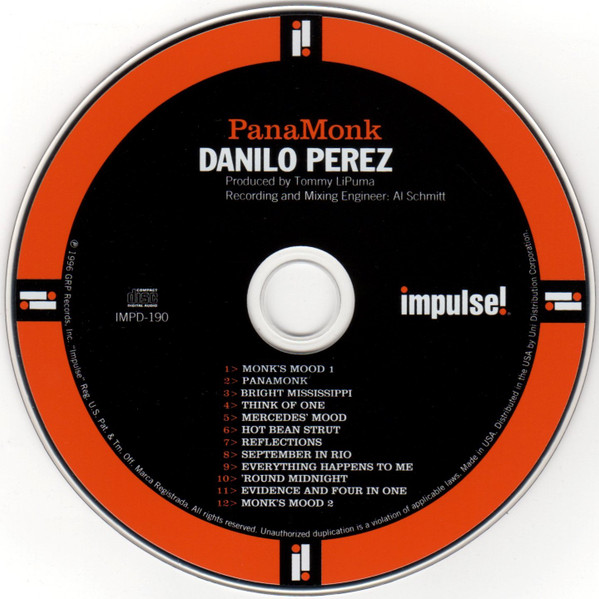 Danilo Perez - Panamonk (CD, Album) (Near Mint (NM or M-)) - Image 3