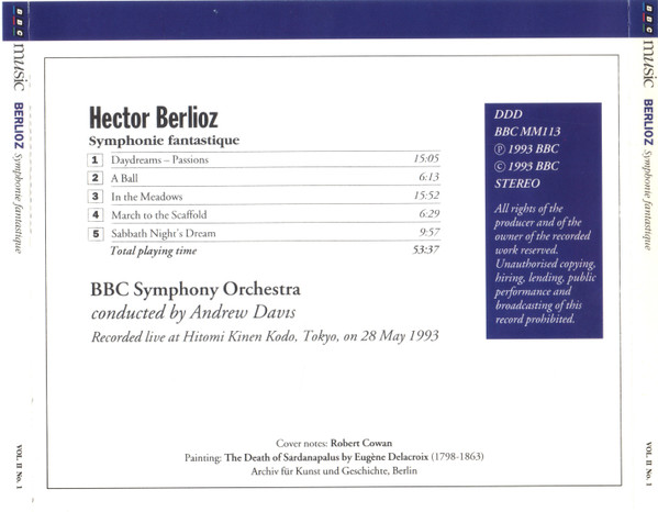 Hector Berlioz - BBC Symphony Orchestra Conducted By Andrew Davis - Symphonie Fantastique (CD, PDO) (Near Mint (NM or M-)) - Image 3