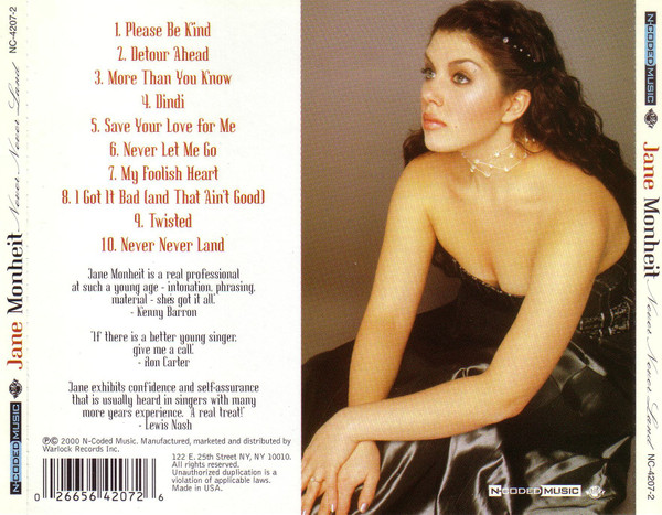 Jane Monheit - Never Never Land (CD, Album) (Near Mint (NM or M-)) - Image 2