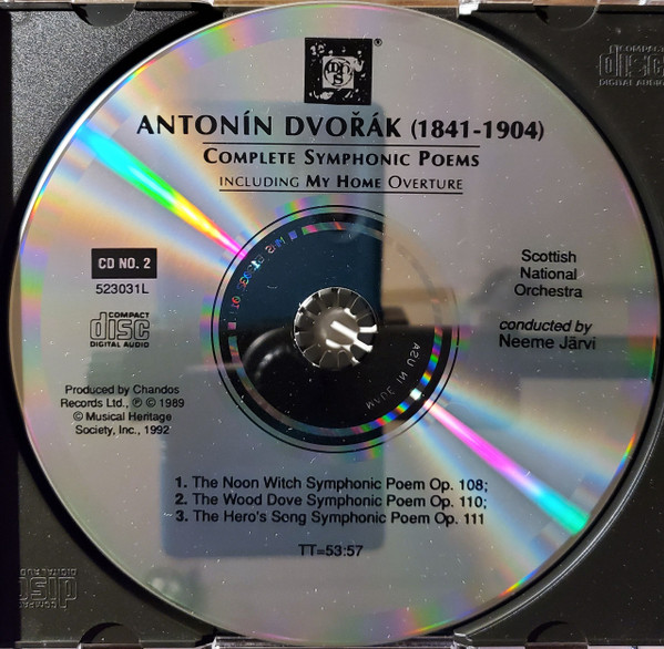 Antonín Dvořák, Royal Scottish National Orchestra, Neeme Järvi - Complete Symphonic Poems Including My Home Overture (CD, RE) (Near Mint (NM or M-)) - Image 4